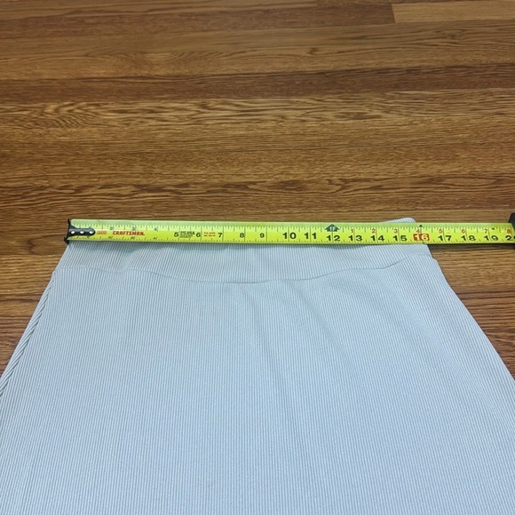 Eileen Fisher Cream Ribbed Midi Skirt Size Large petite Minimalist Quiet Luxury - Picture 10 of 11